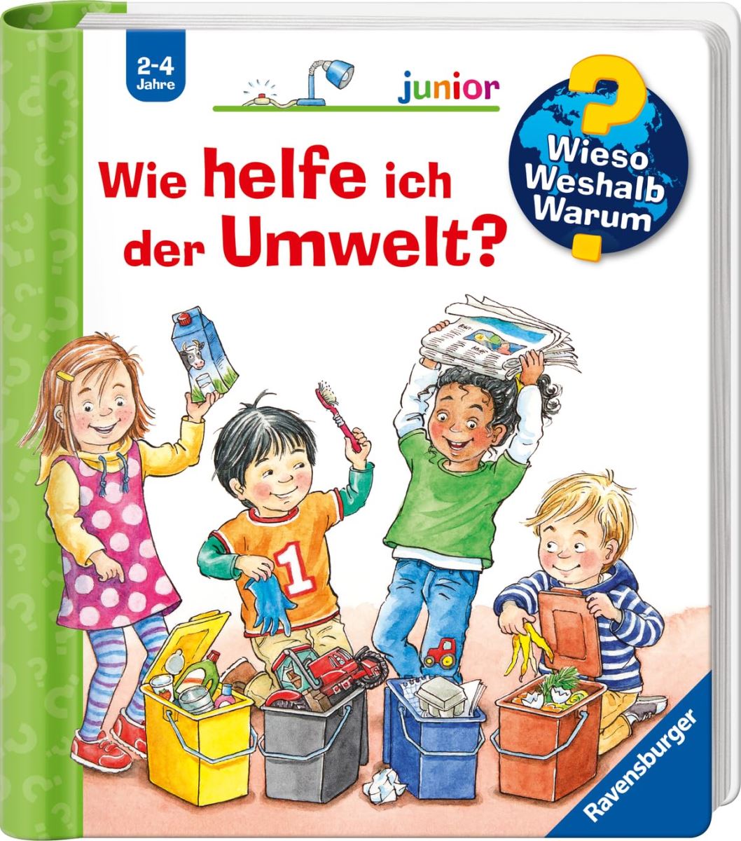 Buchcover mit Illustration: Kinder trennen Müll